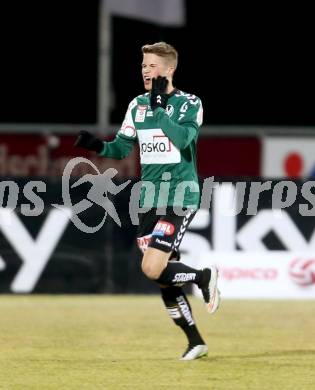 Fussball Bundesliga. RZ Pellets WAC gegen SV Josko Ried.  Torjubel Patrick Moeschl (Ried). Wolfsberg, am 4.3.2015.
Foto: Kuess

---
pressefotos, pressefotografie, kuess, qs, qspictures, sport, bild, bilder, bilddatenbank