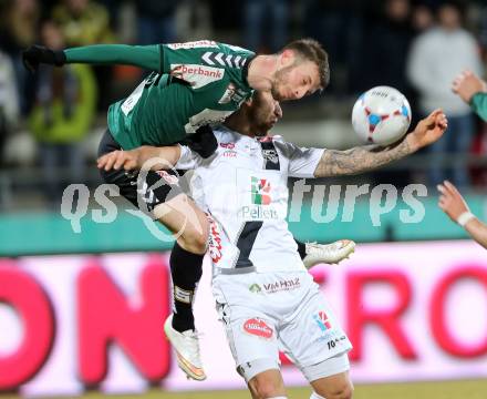 Fussball Bundesliga. RZ Pellets WAC gegen SV Josko Ried. Peter Zulj,  (WAC), Petar Filipovic (Ried). Wolfsberg, am 4.3.2015.
Foto: Kuess

---
pressefotos, pressefotografie, kuess, qs, qspictures, sport, bild, bilder, bilddatenbank