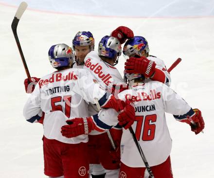 EBEL. Eishockey Bundesliga. EC VSV gegen EC Red Bull Salzburg.  Torjubel   (Salzburg). Villach, am 8.3.2015.
Foto: Kuess 


---
pressefotos, pressefotografie, kuess, qs, qspictures, sport, bild, bilder, bilddatenbank