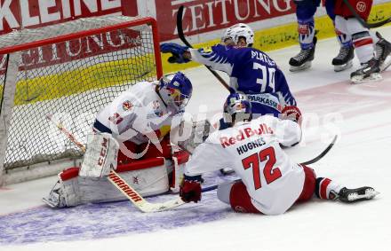 EBEL. Eishockey Bundesliga. EC VSV gegen EC Red Bull Salzburg.  Patrick Platzer,  (VSV), Luka Gracnar, John Hughes  (Salzburg). Villach, am 8.3.2015.
Foto: Kuess 


---
pressefotos, pressefotografie, kuess, qs, qspictures, sport, bild, bilder, bilddatenbank