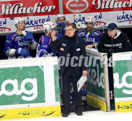 EBEL. Eishockey Bundesliga. EC VSV gegen EC Red Bull Salzburg. Trainer Hannu Jaervenpaeae (VSV). Villach, am 8.3.2015.
Foto: Kuess 


---
pressefotos, pressefotografie, kuess, qs, qspictures, sport, bild, bilder, bilddatenbank