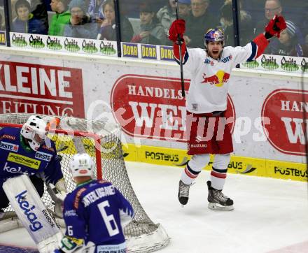 EBEL. Eishockey Bundesliga. EC VSV gegen EC Red Bull Salzburg.  Torjubel Kyle Beach  (Salzburg). Villach, am 8.3.2015.
Foto: Kuess 


---
pressefotos, pressefotografie, kuess, qs, qspictures, sport, bild, bilder, bilddatenbank