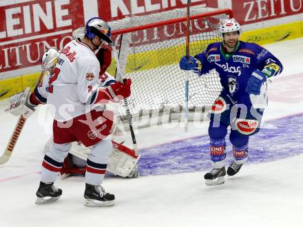 EBEL. Eishockey Bundesliga. EC VSV gegen EC Red Bull Salzburg. Torjubel  (VSV). Villach, am 8.3.2015.
Foto: Kuess 


---
pressefotos, pressefotografie, kuess, qs, qspictures, sport, bild, bilder, bilddatenbank