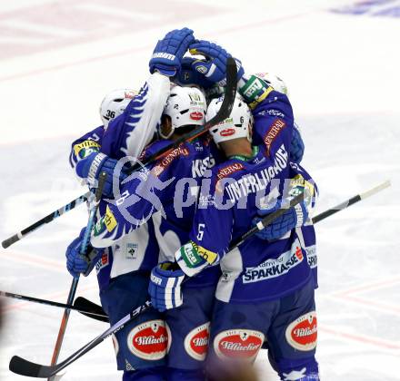 EBEL. Eishockey Bundesliga. EC VSV gegen EC Red Bull Salzburg. Torjubel  (VSV). Villach, am 8.3.2015.
Foto: Kuess 


---
pressefotos, pressefotografie, kuess, qs, qspictures, sport, bild, bilder, bilddatenbank