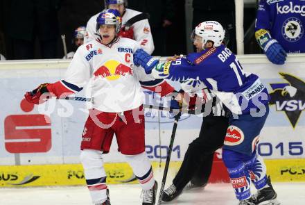 EBEL. Eishockey Bundesliga. EC VSV gegen EC Red Bull Salzburg. Stefan Bacher,  (VSV), Matthias Trattnig (Salzburg). Villach, am 13.3.2015.
Foto: Kuess 


---
pressefotos, pressefotografie, kuess, qs, qspictures, sport, bild, bilder, bilddatenbank