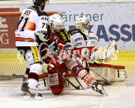 EBEL. Eishockey Bundesliga. KAC gegen Orli Znojmo. Jean Francois Jacques,  (KAC), Patrik Nechtaval, Maris Jass (Orli Znojmo). Klagenfurt, am 13.3.2015.
Foto: Kuess 

---
pressefotos, pressefotografie, kuess, qs, qspictures, sport, bild, bilder, bilddatenbank