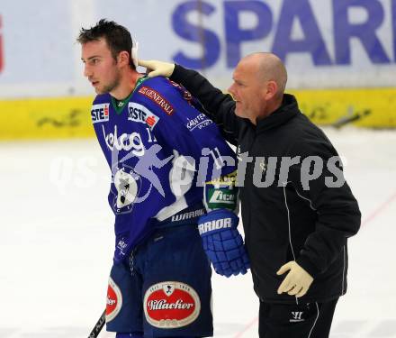 EBEL. Eishockey Bundesliga. EC VSV gegen EC Red Bull Salzburg. Mark Santorelli (VSV). Villach, am 13.3.2015.
Foto: Kuess 


---
pressefotos, pressefotografie, kuess, qs, qspictures, sport, bild, bilder, bilddatenbank