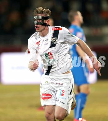 Fussball Bundesliga. RZ Pellets WAC gegen SC Wiener Neustadt. Torjubel Tadej Trdina (WAC). Wolfsberg, am 14.3.2015.
Foto: Kuess

---
pressefotos, pressefotografie, kuess, qs, qspictures, sport, bild, bilder, bilddatenbank