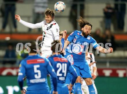 Fussball Bundesliga. RZ Pellets WAC gegen SC Wiener Neustadt. Boris Huettenbrenner (WAC), Matthias Sereinig (Wiener Neustadt). Wolfsberg, am 14.3.2015.
Foto: Kuess

---
pressefotos, pressefotografie, kuess, qs, qspictures, sport, bild, bilder, bilddatenbank