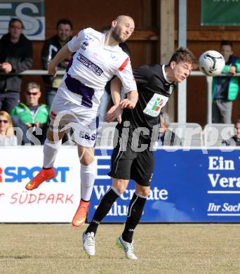 Fussball Regionalliga. SAK gegen RZ Pellets WAC Amateure. Christian Dlopst (SAK), Maximilian Ritscher (WAC). Klagenfurt, am 14.3.2015.
Foto: Kuess
---
pressefotos, pressefotografie, kuess, qs, qspictures, sport, bild, bilder, bilddatenbank