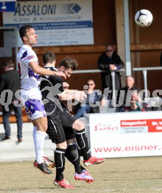 Fussball Regionalliga. SAK gegen RZ Pellets WAC Amateure. Murat Veliu, (SAK), Christoph Jakob Cemernjak (WAC). Klagenfurt, am 14.3.2015.
Foto: Kuess
---
pressefotos, pressefotografie, kuess, qs, qspictures, sport, bild, bilder, bilddatenbank