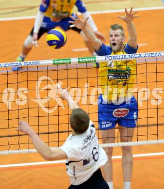 Volleyball. Middle European League. MEVZA. SK Posojilnica Aich/Dob gegen Hypo Tirol VT. Peter Wohlfahrtstaetter, (Aich/Dob). Bleiburg, 15.3.2015
Foto: Kuess

---
pressefotos, pressefotografie, kuess, qs, qspictures, sport, bild, bilder, bilddatenbank