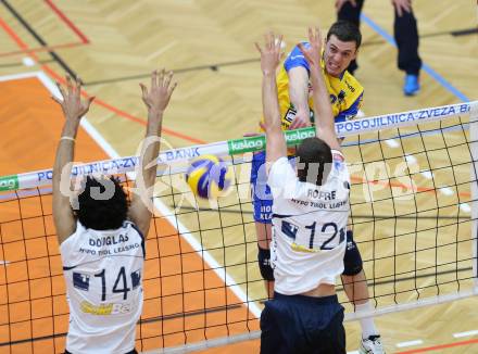 Volleyball. Middle European League. MEVZA. SK Posojilnica Aich/Dob gegen Hypo Tirol VT. Aleksandar Dimitrov Simeonov (Aich/Dob). Bleiburg, 15.3.2015
Foto: Kuess

---
pressefotos, pressefotografie, kuess, qs, qspictures, sport, bild, bilder, bilddatenbank