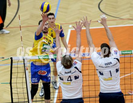 Volleyball. Middle European League. MEVZA. SK Posojilnica Aich/Dob gegen Hypo Tirol VT. Stephen Anthony Nash (Aich/Dob). Bleiburg, 15.3.2015
Foto: Kuess

---
pressefotos, pressefotografie, kuess, qs, qspictures, sport, bild, bilder, bilddatenbank