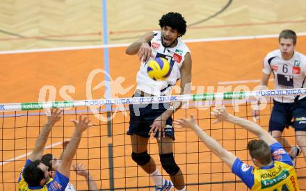 Volleyball. Middle European League. MEVZA. SK Posojilnica Aich/Dob gegen Hypo Tirol VT. Douglas Duarte Da Silva (Tirol). Bleiburg, 15.3.2015
Foto: Kuess

---
pressefotos, pressefotografie, kuess, qs, qspictures, sport, bild, bilder, bilddatenbank