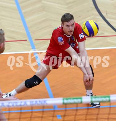 Volleyball. Middle European League. MEVZA. SK Posojilnica Aich/Dob gegen Hypo Tirol VT. Jani Kovacic (Aich/Dob). Bleiburg, 15.3.2015
Foto: Kuess

---
pressefotos, pressefotografie, kuess, qs, qspictures, sport, bild, bilder, bilddatenbank