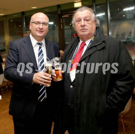 Fussball Laenderspiel. Oesterreich gegen Uruguay.  Hans Rinner, Alfred Ludwig. Klagenfurt, 5.3.2014.
Foto: Kuess

---
pressefotos, pressefotografie, kuess, qs, qspictures, sport, bild, bilder, bilddatenbank