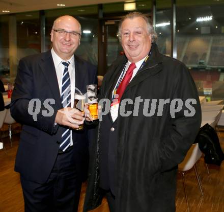 Fussball Laenderspiel. Oesterreich gegen Uruguay.  Hans Rinner, Alfred Ludwig. Klagenfurt, 5.3.2014.
Foto: Kuess

---
pressefotos, pressefotografie, kuess, qs, qspictures, sport, bild, bilder, bilddatenbank