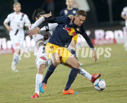 Fussball Bundesliga. RZ Pellets WAC gegen FC Red Bull Salzburg. Jacobo Ynclan, (WAC), Stefan Ilsanker  (Salzburg). Wolfsberg, am 21.3.2015.
Foto: Kuess

---
pressefotos, pressefotografie, kuess, qs, qspictures, sport, bild, bilder, bilddatenbank