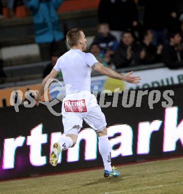 Fussball Bundesliga. RZ Pellets WAC gegen FC Red Bull Salzburg.  Jubel Manuel Kerhe (WAC). Wolfsberg, am 21.3.2015.
Foto: Kuess

---
pressefotos, pressefotografie, kuess, qs, qspictures, sport, bild, bilder, bilddatenbank