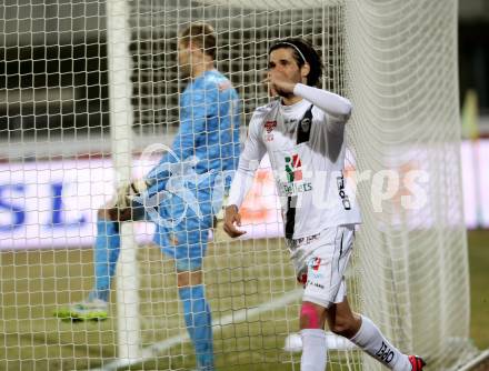 Fussball Bundesliga. RZ Pellets WAC gegen FC Red Bull Salzburg. Torjubel Jacobo Ynclan,  (WAC). Wolfsberg, am 21.3.2015.
Foto: Kuess

---
pressefotos, pressefotografie, kuess, qs, qspictures, sport, bild, bilder, bilddatenbank