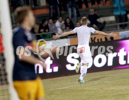 Fussball Bundesliga. RZ Pellets WAC gegen FC Red Bull Salzburg. Jubel Manuel Kerhe (WAC). Wolfsberg, am 21.3.2015.
Foto: Kuess

---
pressefotos, pressefotografie, kuess, qs, qspictures, sport, bild, bilder, bilddatenbank