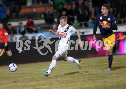 Fussball Bundesliga. RZ Pellets WAC gegen FC Red Bull Salzburg.  Manuel Kerhe,  (WAC), Stefan Ilsanker (Salzburg). Wolfsberg, am 21.3.2015.
Foto: Kuess

---
pressefotos, pressefotografie, kuess, qs, qspictures, sport, bild, bilder, bilddatenbank