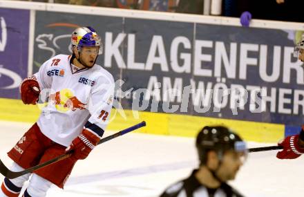 EBEL. Eishockey Bundesliga. KAC gegen EC Red Bull Salzburg.  Torjubel John Hughes,  (Salzburg). Klagenfurt, am 24.3.2015.
Foto: Kuess 

---
pressefotos, pressefotografie, kuess, qs, qspictures, sport, bild, bilder, bilddatenbank