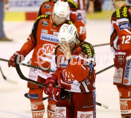 EBEL. Eishockey Bundesliga. KAC gegen EC Red Bull Salzburg. Jason Desantis (KAC). Klagenfurt, am 24.3.2015.
Foto: Kuess 

---
pressefotos, pressefotografie, kuess, qs, qspictures, sport, bild, bilder, bilddatenbank