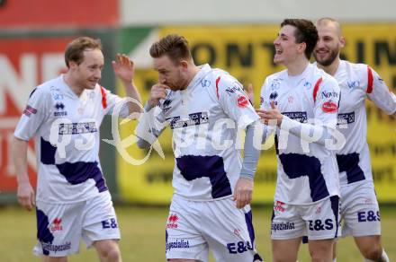 Fussball Regionalliga. SAK gegen BW Linz. Torjubel Darijo Biscan, Philipp Diex, Uros Roser (SAK). Welzenegg, am 27.3.2015.
Foto: Kuess
---
pressefotos, pressefotografie, kuess, qs, qspictures, sport, bild, bilder, bilddatenbank