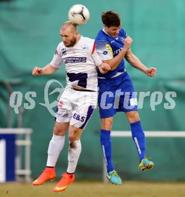 Fussball Regionalliga. SAK gegen BW Linz. Christian Dlopst (SAK), Stefan Haudum (Linz). Welzenegg, am 27.3.2015.
Foto: Kuess
---
pressefotos, pressefotografie, kuess, qs, qspictures, sport, bild, bilder, bilddatenbank