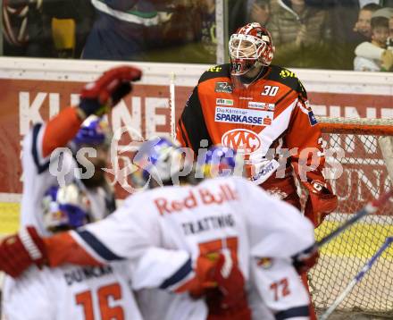 EBEL. Eishockey Bundesliga. KAC gegen EC Red Bull Salzburg. SWETTE Rene (KAC),  torjubel (Salzburg). Klagenfurt, am 29.3.2015.
Foto: Kuess 

---
pressefotos, pressefotografie, kuess, qs, qspictures, sport, bild, bilder, bilddatenbank