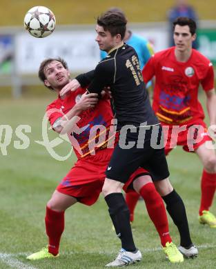 Fussball Kaerntner Liga. Koettmannsdorf gegen Lendorf. Oliver Winter, (Koettmannsdorf). Andreas Marco Allmayer  (Lendorf). Koettmannsdorf, am 29.3.2015.
Foto: Kuess
---
pressefotos, pressefotografie, kuess, qs, qspictures, sport, bild, bilder, bilddatenbank