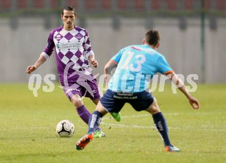 Fussball Regionalliga. SK Austria Klagenfurt gegen Gurten. Manuel Wallner, (Klagenfurt), Maximilian Luefti  (Gurten). Klagenfurt,  4.4.2015.
Foto: Kuess
---
pressefotos, pressefotografie, kuess, qs, qspictures, sport, bild, bilder, bilddatenbank