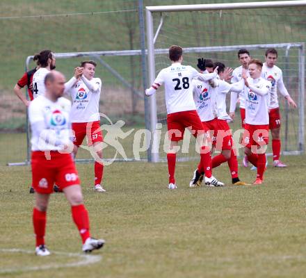 Fussball. Kaerntner Liga. Maria Saal gegen FC Alpe Adria. torjubel  (Alpe Adria). Maria Saal, 4.4.2015.
Foto: Kuess
---
pressefotos, pressefotografie, kuess, qs, qspictures, sport, bild, bilder, bilddatenbank