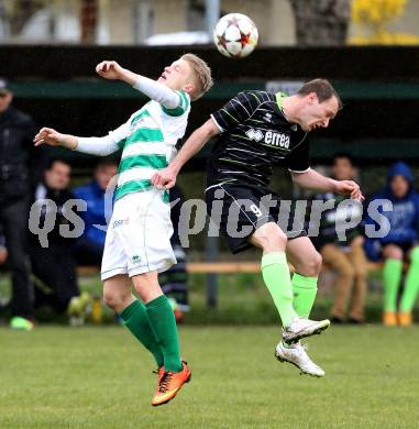 Fussball 1. KLasse Obere Play off. Donau gegen ASK Klagenfurt.  Daniel Michael Rutnig,  (Donau), Daniel Moser (ASK). Klagenfurt, am 4.4.2015.
Foto: Kuess
---
pressefotos, pressefotografie, kuess, qs, qspictures, sport, bild, bilder, bilddatenbank