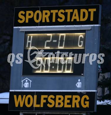 Fussball OEFB Cup. RZ Pellets WAC gegen SK Rapid Wien.  Anzeigetafel, Endstand 2:0. Wolfsberg, am 7.4.2015.
Foto: Kuess

---
pressefotos, pressefotografie, kuess, qs, qspictures, sport, bild, bilder, bilddatenbank