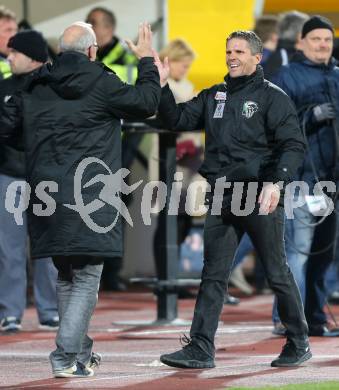 Fussball OEFB Cup. RZ Pellets WAC gegen SK Rapid Wien. Jubel Trainer Dietmar Kuehbauer  (WAC). Wolfsberg, am 7.4.2015.
Foto: Kuess

---
pressefotos, pressefotografie, kuess, qs, qspictures, sport, bild, bilder, bilddatenbank