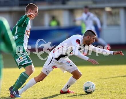 Fussball OEFB Cup. RZ Pellets WAC gegen SK Rapid Wien. Ynclan Pajares Jacobo Maria, (WAC), Srdan Grahovac  (Rapid). Wolfsberg, am 7.4.2015.
Foto: Kuess

---
pressefotos, pressefotografie, kuess, qs, qspictures, sport, bild, bilder, bilddatenbank