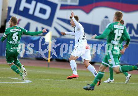 Fussball OEFB Cup. RZ Pellets WAC gegen SK Rapid Wien. Torjubel Christopher Wernitznig (WAC). Wolfsberg, am 7.4.2015.
Foto: Kuess

---
pressefotos, pressefotografie, kuess, qs, qspictures, sport, bild, bilder, bilddatenbank