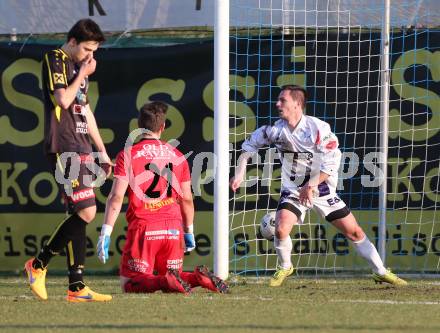 Fussball Regionalliga. SAK gegen Lafnitz. Torjubel Dejan Podbreznik (SAK). Welzenegg, am 10.4.2015.
Foto: Kuess
---
pressefotos, pressefotografie, kuess, qs, qspictures, sport, bild, bilder, bilddatenbank