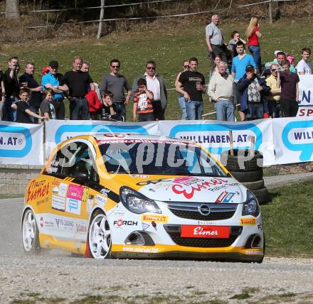 Motorsport. Lavanttal Rallye. Christoph Leitgeb, Sabrina Hartenberger (AUT). Wolfsberg, am 10.4.2015.
Foto: Kuess
---
pressefotos, pressefotografie, kuess, qs, qspictures, sport, bild, bilder, bilddatenbank