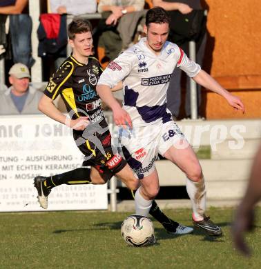 Fussball Regionalliga. SAK gegen Lafnitz.  Patrick Lausegger, (SAK), Christoph Friedl (Lafnitz). Welzenegg, am 10.4.2015.
Foto: Kuess
---
pressefotos, pressefotografie, kuess, qs, qspictures, sport, bild, bilder, bilddatenbank