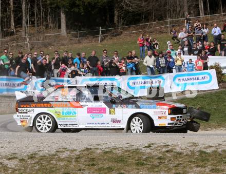 Motorsport. Lavanttal Rallye. Christof Klausner,  Harald Soellner (AUT). Wolfsberg, am 10.4.2015.
Foto: Kuess
---
pressefotos, pressefotografie, kuess, qs, qspictures, sport, bild, bilder, bilddatenbank