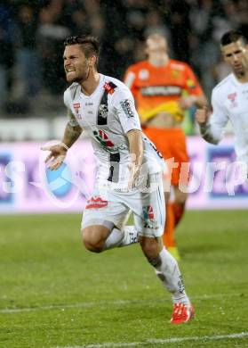 Fussball Bundesliga. RZ Pellets WAC gegen FC Admira Wacker Moedling.  Torjubel Manuel Seidl, (WAC). Wolfsberg, am 11.4.2015.
Foto: Kuess

---
pressefotos, pressefotografie, kuess, qs, qspictures, sport, bild, bilder, bilddatenbank