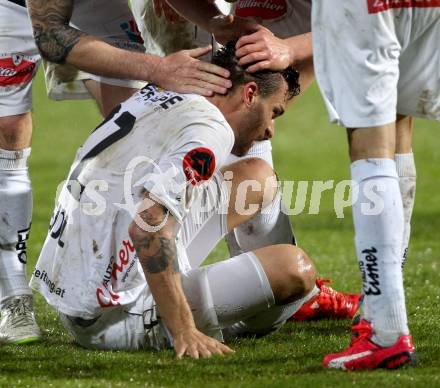 Fussball Bundesliga. RZ Pellets WAC gegen FC Admira Wacker Moedling.  Torjubel Manuel Seidl, (WAC). Wolfsberg, am 11.4.2015.
Foto: Kuess

---
pressefotos, pressefotografie, kuess, qs, qspictures, sport, bild, bilder, bilddatenbank