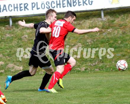 Fussball. Kaerntner Liga. Koettmannsdorf gegen Maria Saal. Aner Mandzic (Koettmannsdorf), Michael Fischer (Maria Saal). Koettmannsdorf, 12.4.2015.
Foto: Kuess
---
pressefotos, pressefotografie, kuess, qs, qspictures, sport, bild, bilder, bilddatenbank