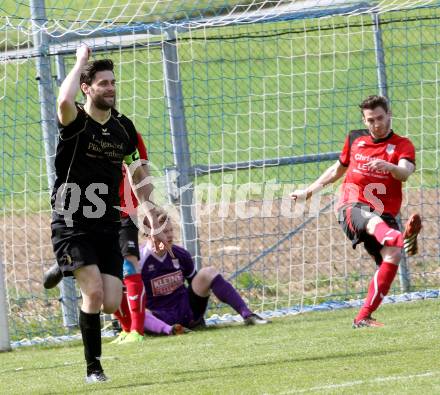 Fussball. Kaerntner Liga. Koettmannsdorf gegen Maria Saal. Torjubel Stephan Buergler, (Koettmannsdorf). Koettmannsdorf, 12.4.2015.
Foto: Kuess
---
pressefotos, pressefotografie, kuess, qs, qspictures, sport, bild, bilder, bilddatenbank