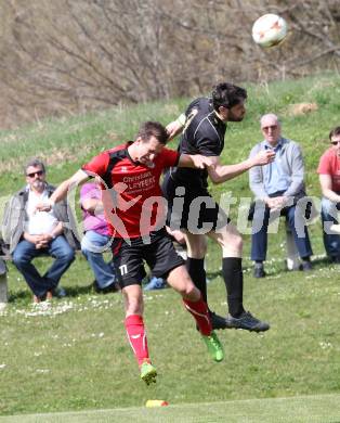 Fussball. Kaerntner Liga. Koettmannsdorf gegen Maria Saal. Stephan Buergler (Koettmannsdorf), Rok Smid (Maria Saal). Koettmannsdorf, 12.4.2015.
Foto: Kuess
---
pressefotos, pressefotografie, kuess, qs, qspictures, sport, bild, bilder, bilddatenbank