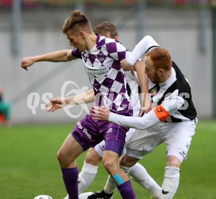 Fussball Regionalliga. SK Austria Klagenfurt gegen SPG FC Pasching/LASK Juniors. Patrik Eler (Klagenfurt), Dominik Stadlbauer (Pasching). Klagenfurt, am 17.4.2015.
Foto: Kuess
---
pressefotos, pressefotografie, kuess, qs, qspictures, sport, bild, bilder, bilddatenbank